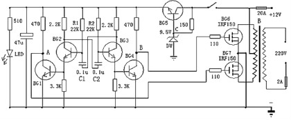 最簡單逆變器電路圖與工作原理圖解大全-KIA MOS管