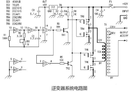 場效應管逆變器電路圖及工作原理-簡易逆變器制作電路圖-KIA MOS管