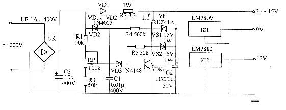 場效管直流穩壓電路圖