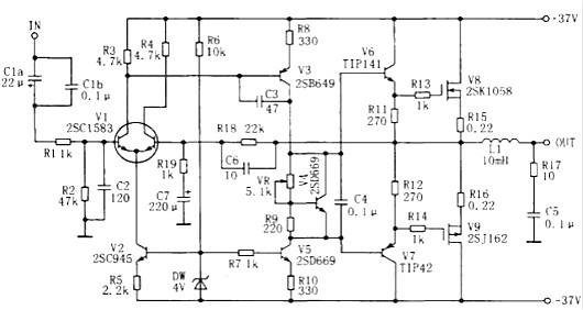 場效應管功放電路-場效應管功放自制電路圖工作原理詳解-KIA MOS管