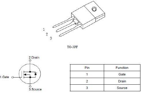 開關電源MOS管 KNX42150A 2.8A/1500V規格書-封裝 參數齊全-KIA MOS管