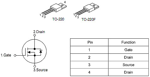 國產MOS管 KNF6140A 10A/400V TO-220、TO-220F封裝-KIA MOS管