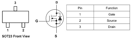 2300場效應(yīng)管,參數(shù)引腳圖