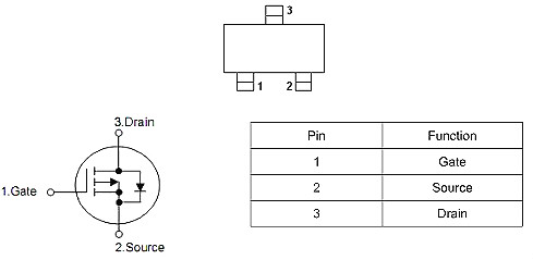 MOS管,-2.6A/-30V,KIA3409