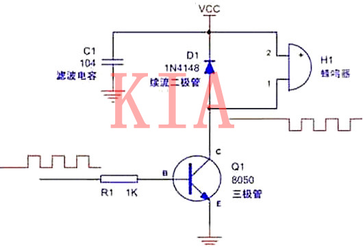 詳解蜂鳴器及蜂鳴器驅動電路圖-KIA MOS管