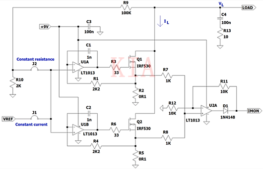 運算放大器 MOSFET 電流負載