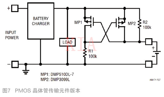 PMOS 電池充電器 反向 保護