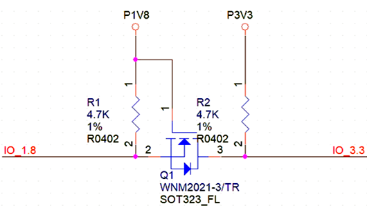 MOS管電平轉換 1.8V 3.3V