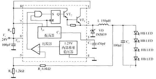 12V LED恒流源驅(qū)動電路