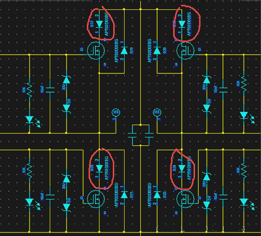 H橋電路MOS管串聯二極管作用分析-KIA MOS管