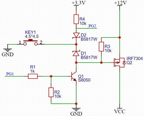 【電路收藏】一鍵開關(guān)機(jī)電路分享-KIA MOS管