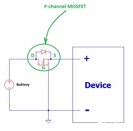 PMOS 反向電壓保護