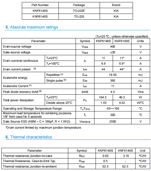 knp6140,knp6140a參數