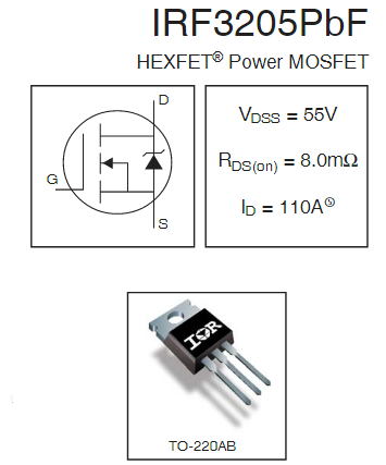 irf3205場效應管,3205場效應管參數,irf3205場效應管代換-KIA MOS管