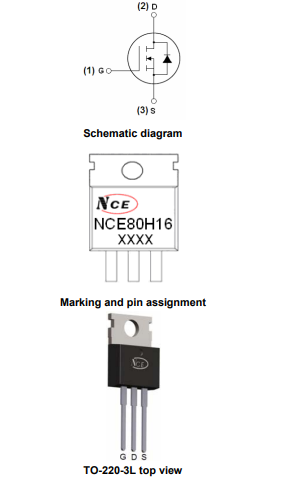 NCE80H16代換,NCE80H16參數,保護板逆變器場效應管-KIA MOS管