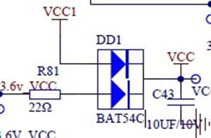 bat54c參數(shù),5V轉3.3V,電路