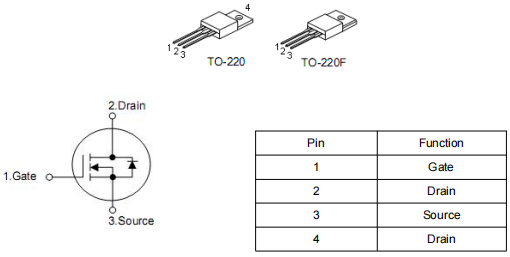 8n60場效應管參數,8n60場效應管引腳圖,8n60參數-KIA MOS管