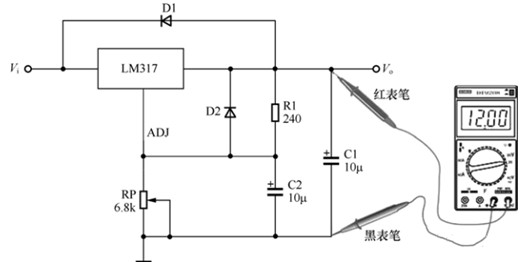 三端穩(wěn)壓器測量