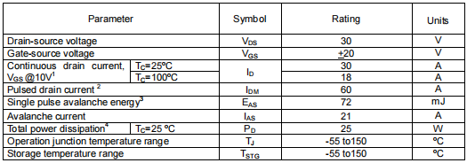 nce30p30k,KIA30N03B場效應管