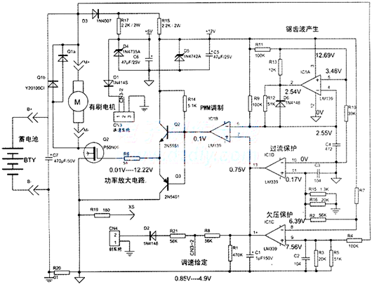 電動車,電機(jī)控制器電路