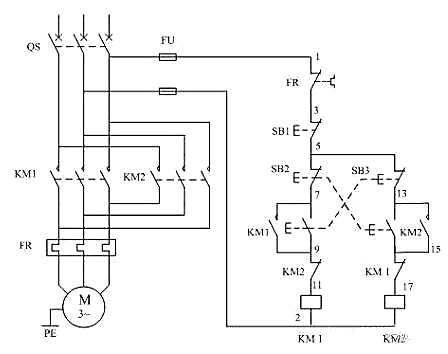 電動機正反轉,接線圖