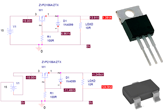 反向極性保護電路,MOSFET