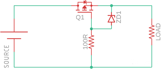 反向極性保護電路,MOSFET