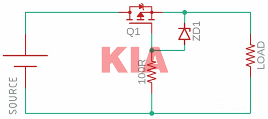 pmos防反接電路設(shè)計,電路原理圖-KIA MOS管