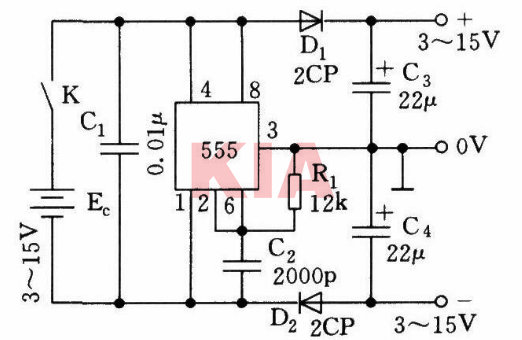 單電源轉(zhuǎn)雙電源電路,單電源轉(zhuǎn)正負雙電源-KIA MOS管