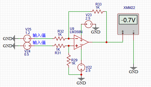 運放,減法運算,公式