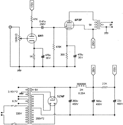 電子管功放電路